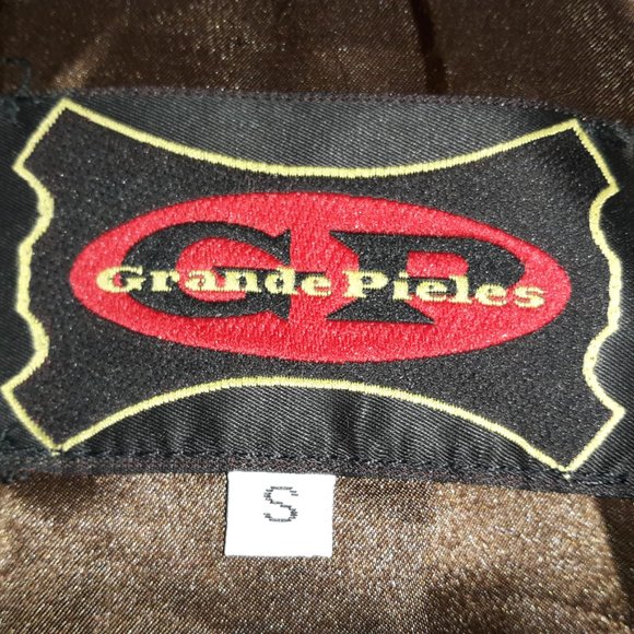 Sexy Women's Grande Pieles Leather Jacket with Beaver Fur Collar - Picture 7 of 8